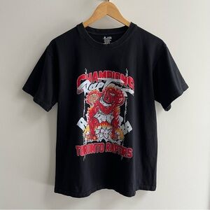 Toronto Raptors Warren Lotas 2019 NBA Champions Black Graphic T-Shirt S